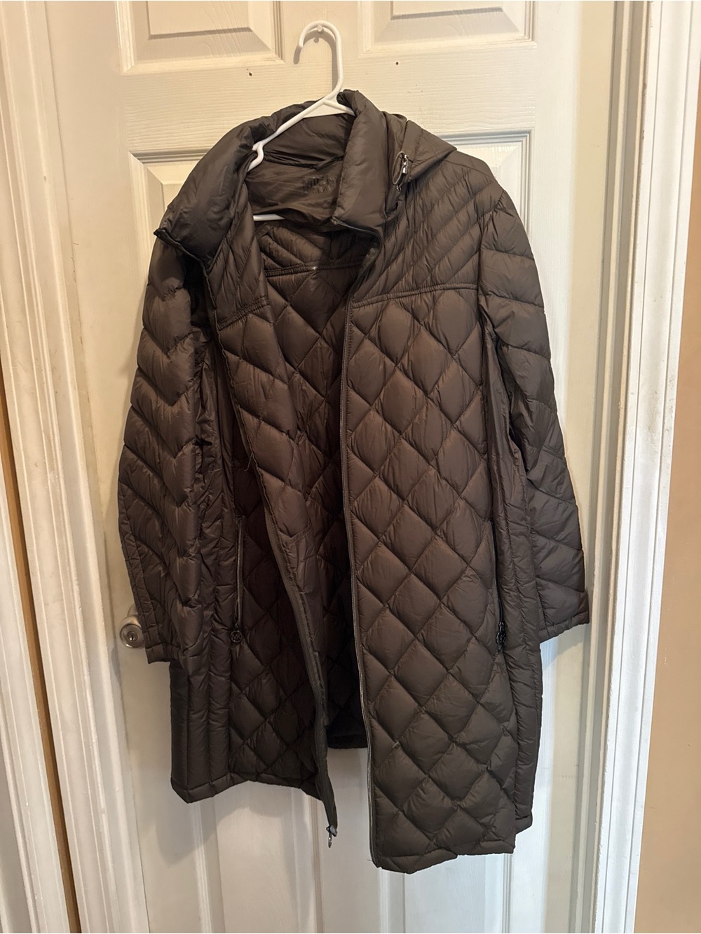 Michael Kors Olive Green Packable Down Hooded Puffer Coat Jacket Plus Size 2X